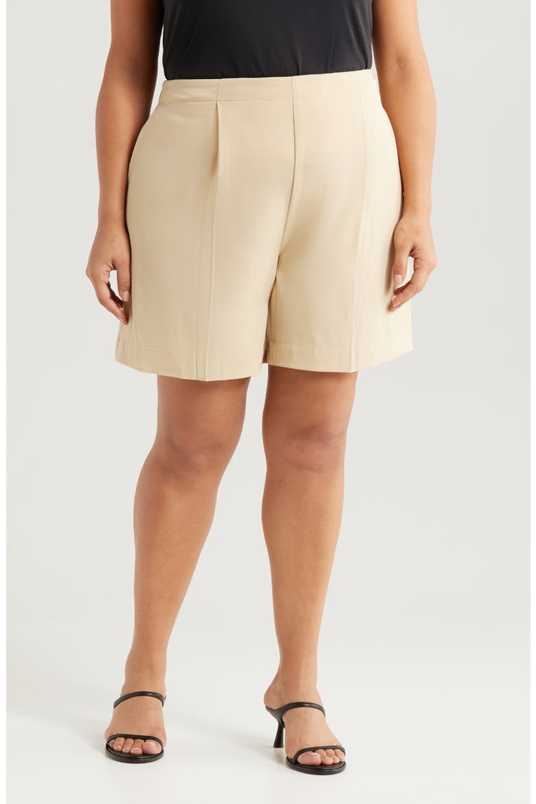 Dia Pleated Shorts, Main, color, RAFFIA