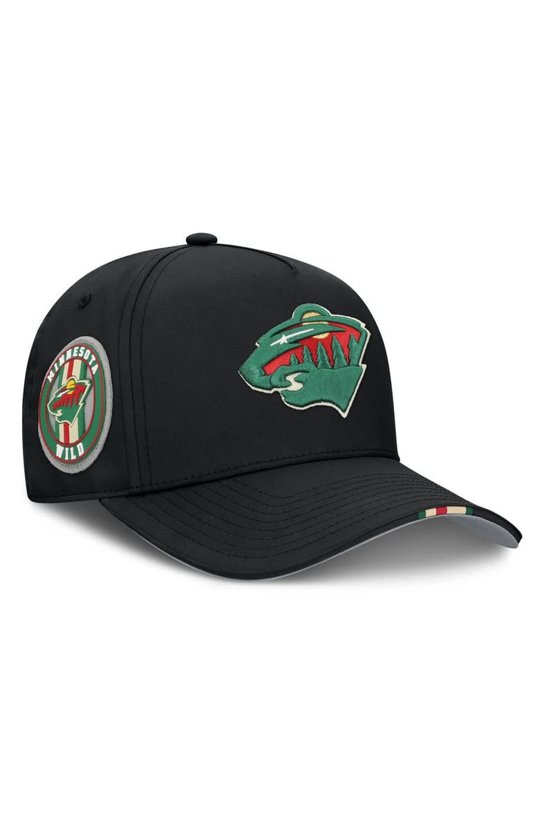 FANATICS Men's Fanatics Black Minnesota Wild 2025 NHL Draft Authentic Pro On-Stage Podium A-Frame Adjustable Hat, Main, color, Black