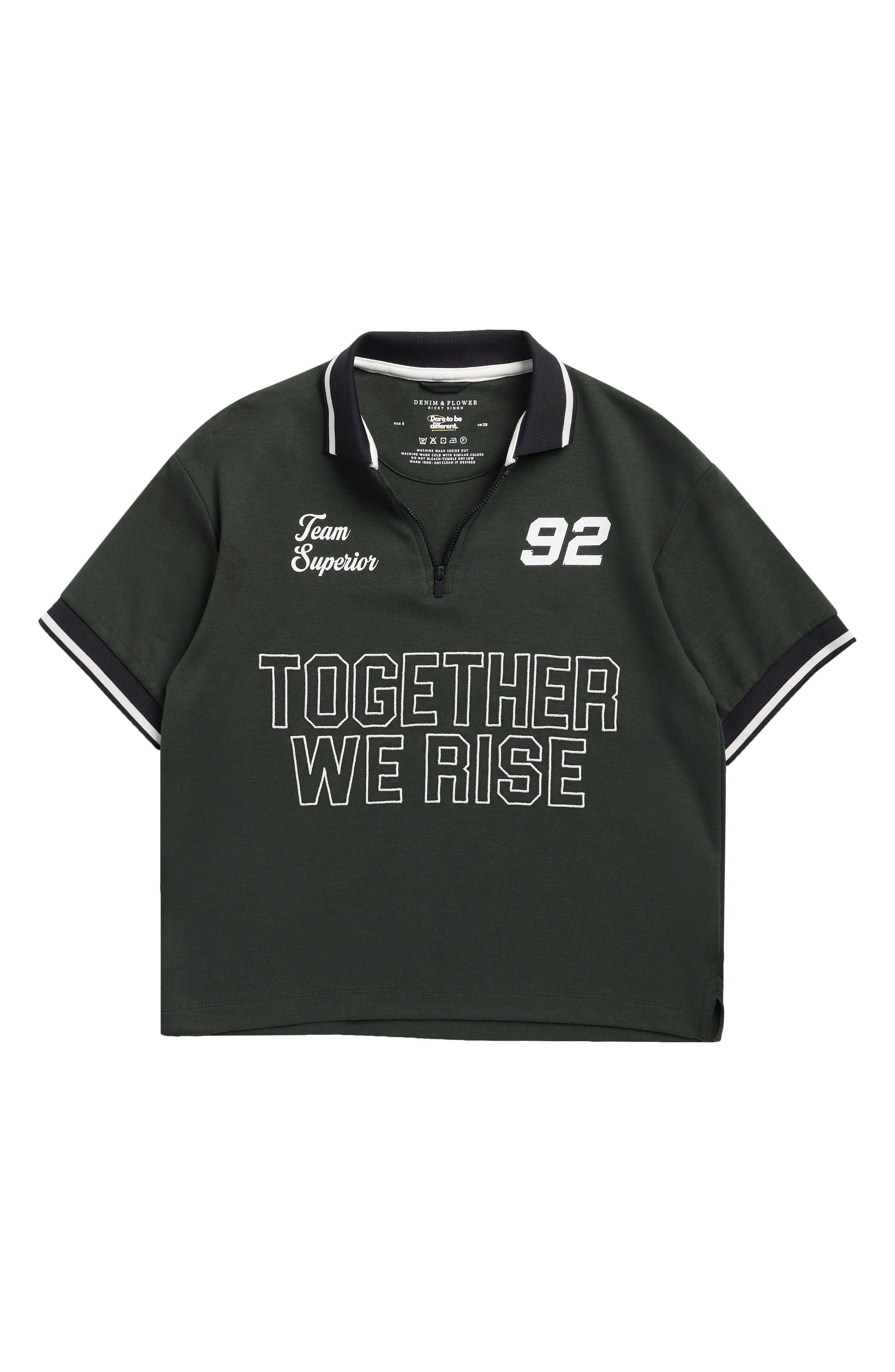 Kids' Tipped Graphic Polo