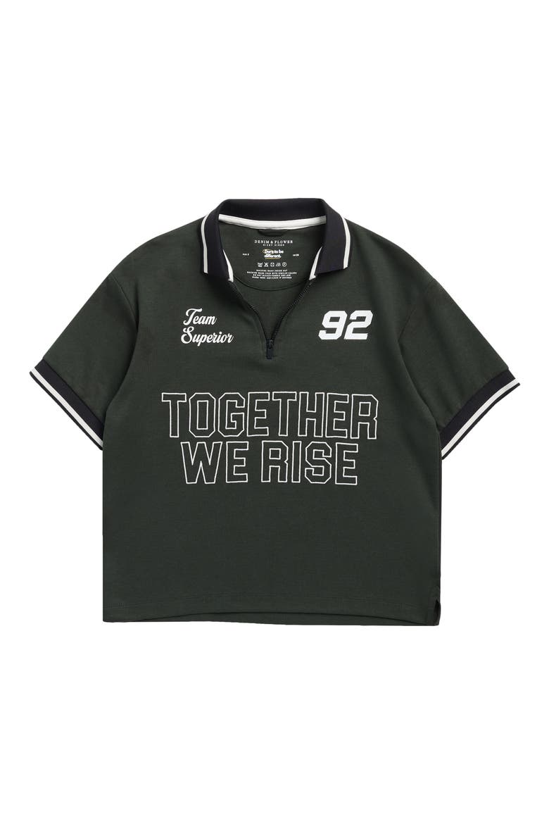 Kids' Tipped Graphic Polo, Main, color, GREEN