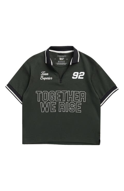 Kids' Tipped Graphic Polo