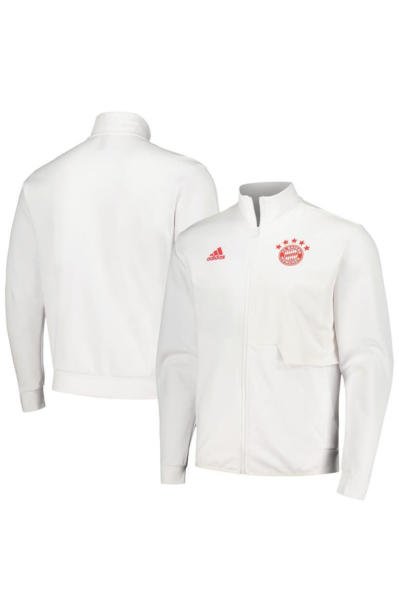 adidas Men's adidas White Bayern Munich 2023/24 Anthem Full-Zip Jacket, Main, color, White