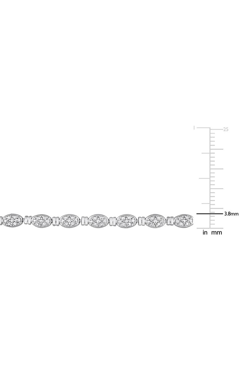 DELMAR Sterling Silver Pavé Diamond Tennis Necklace - 0.50ct., Alternate, color, 