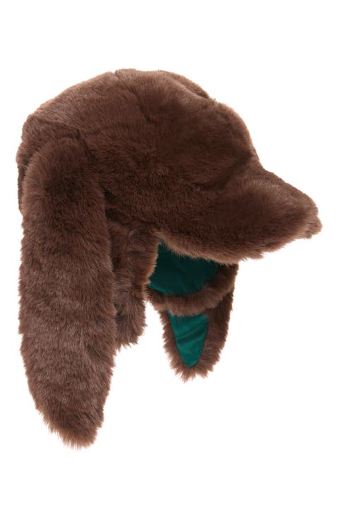 Kids' Faux Fur Rabbit Ear Hat
