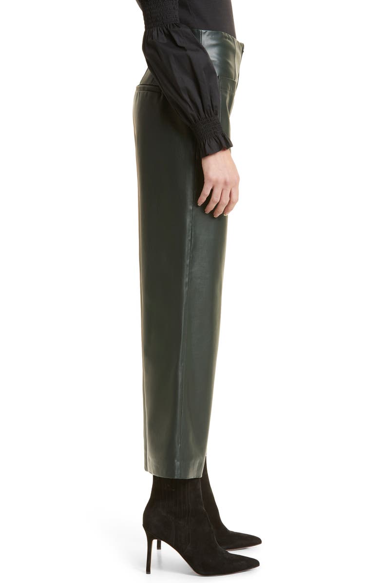 Veronica Beard Jiva Faux Leather Pants, Alternate, color, Emerald