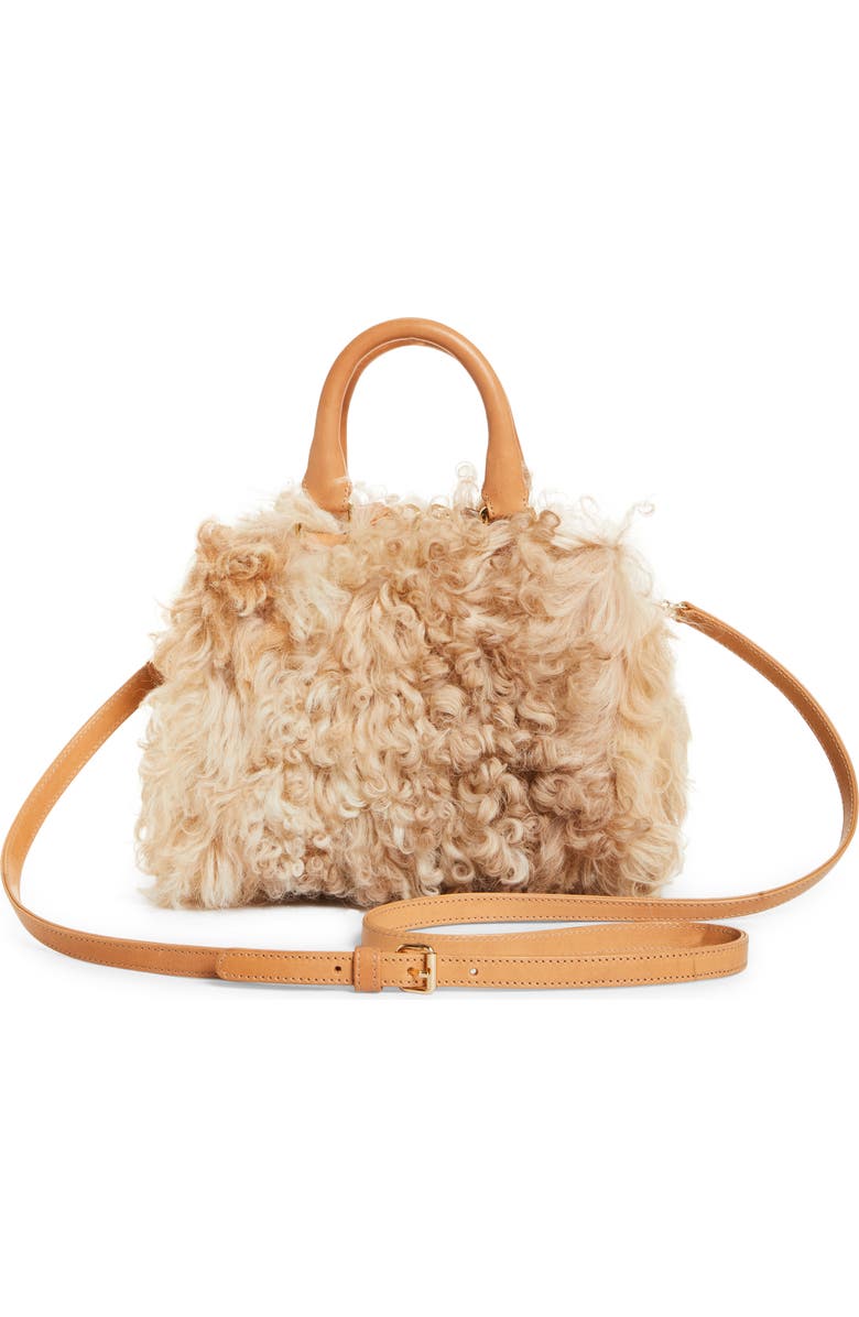 Brother Vellies Mini Island Genuine Shearling Top Handle Bag, Alternate, color,