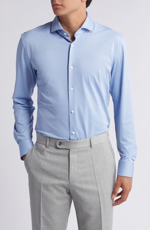 Hank Slim Fit Performance Stretch Dress Shirt (Regular & Big)