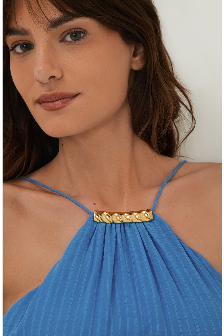 Lily Hardware Cotton Maxi Cover-Up Dress, Alternate, color, BLUE