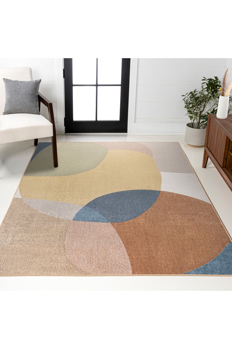 Pebble Geometric Kids & Novelty Machine-Washable Area Rug, Alternate, color, Multi
