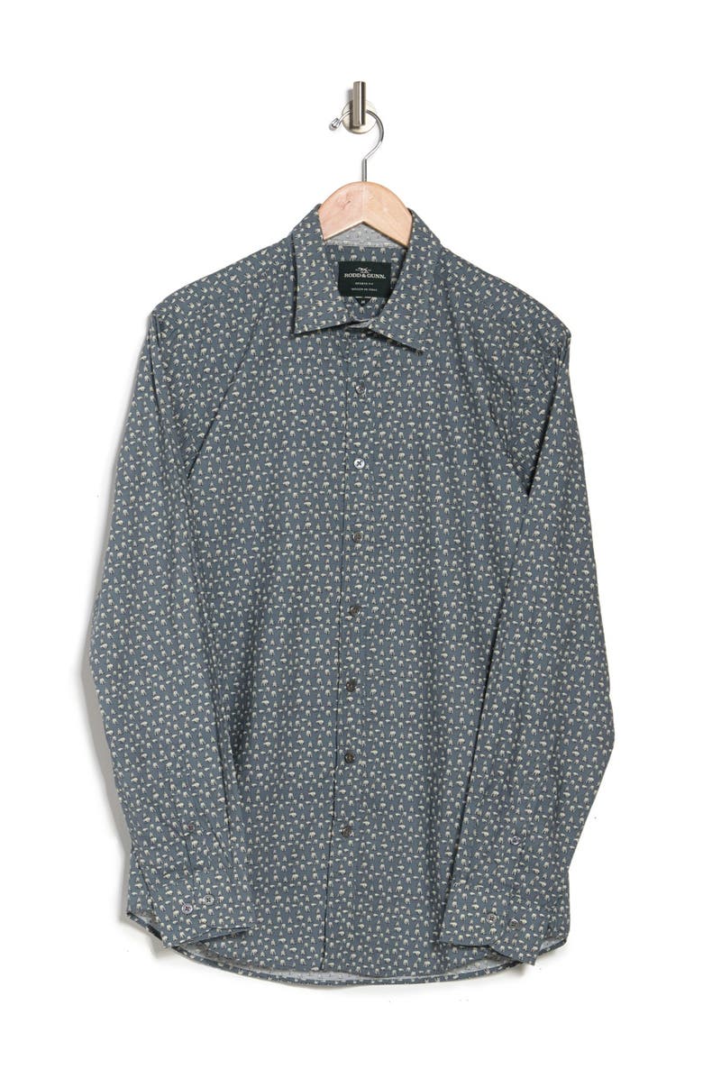 Rodd & Gunn Montcalm Regular Fit Polar Bear Print Sport Shirt, Alternate, color,