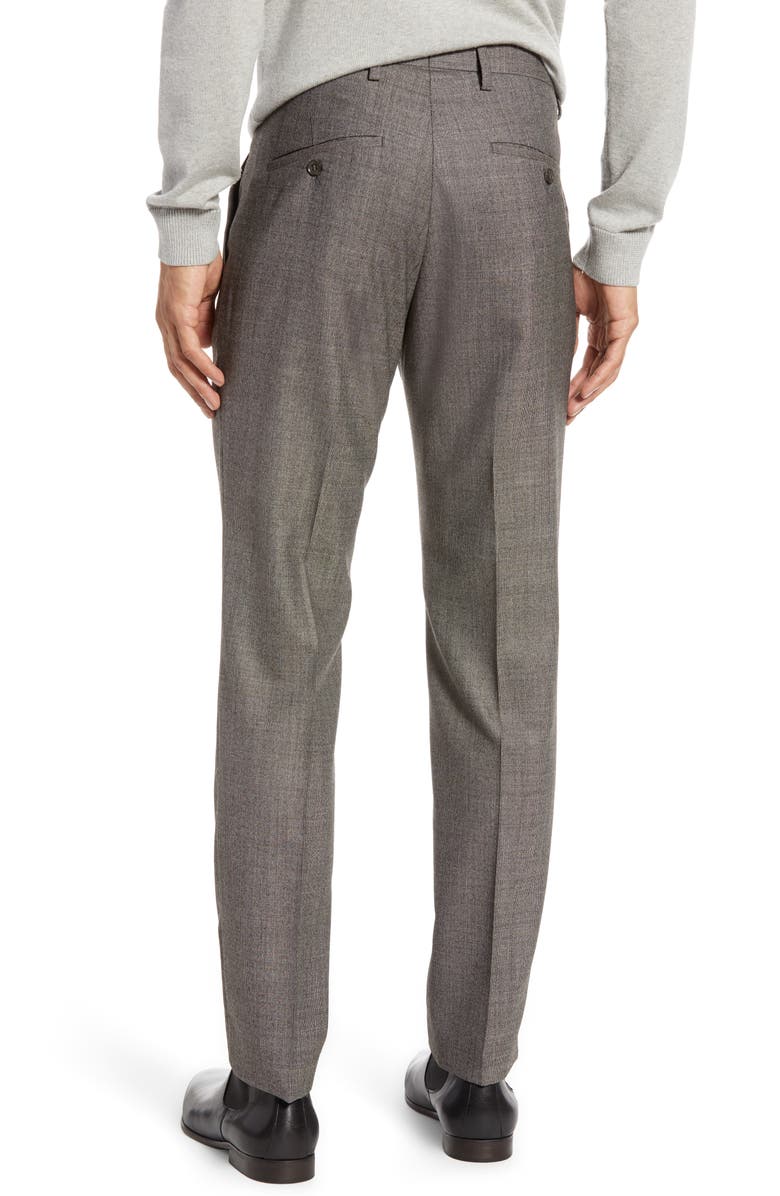 Tiger of Sweden Talthe Flat Front Solid Wool Blend Trousers, Alternate, color, 