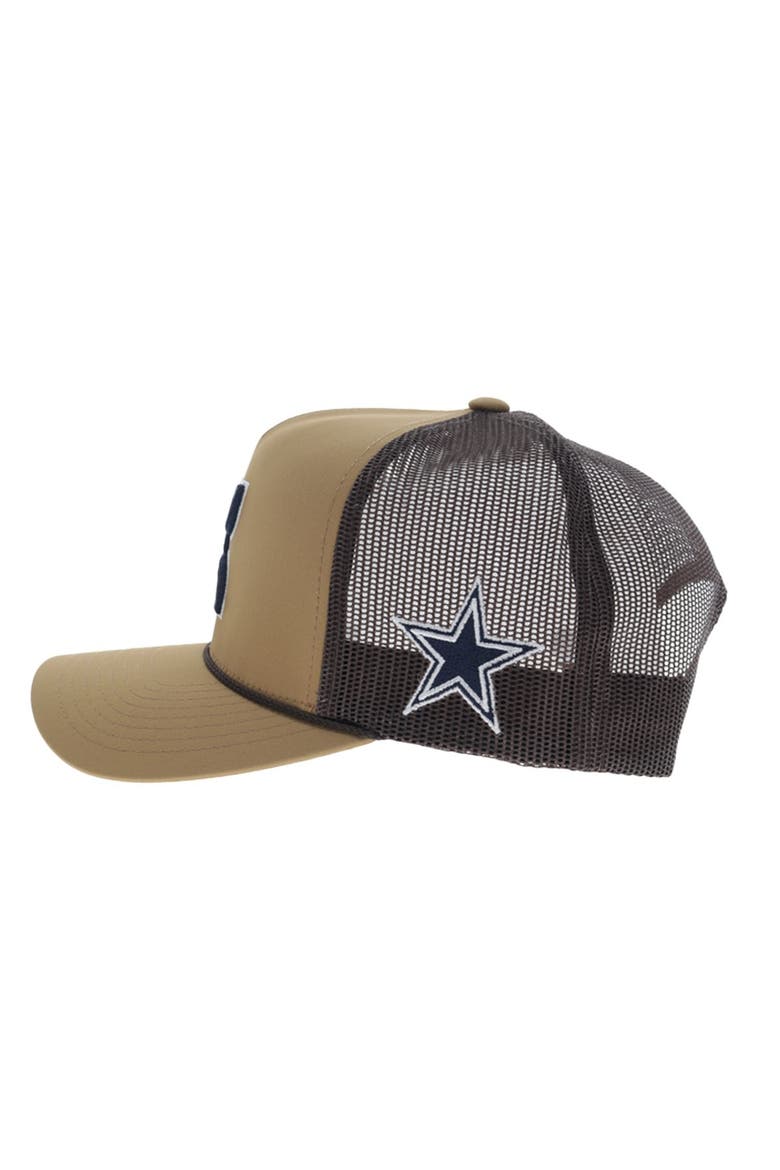 Men's HOOey  Tan/Black Dallas Cowboys Hands Up Trucker Adjustable Hat, Alternate, color, Tan