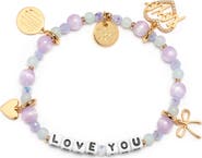 Little Words Project Love You Beaded Stretch Bracelet