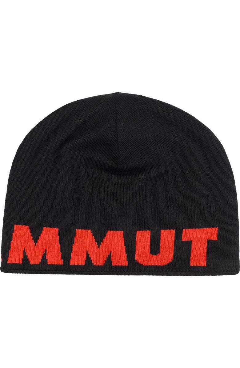Mammut Logo Beanie, Main, color, Black