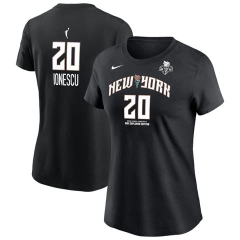 Women's Nike Sabrina Ionescu Black New York Liberty Name & Number Explorer Edition T-Shirt