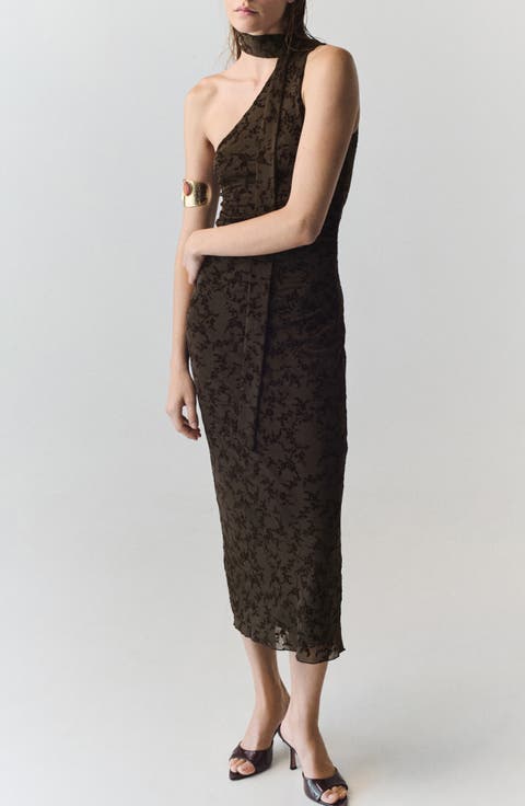 Devor Tie Detail Sleeveless Midi Dress