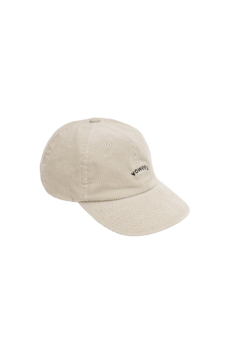 Corduroy Logo Cap, Main, color, Off White