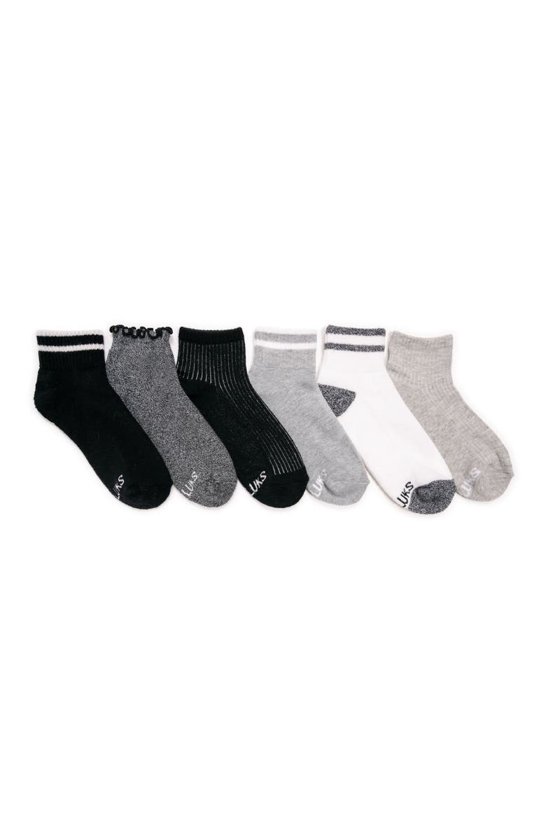 Dream Step Mini Crew Socks 6 Pair Pack, Main, color, Dark Neutral
