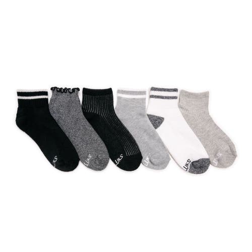 Muk Luks Dream Step Mini Crew Socks 6 Pair Pack In Multi