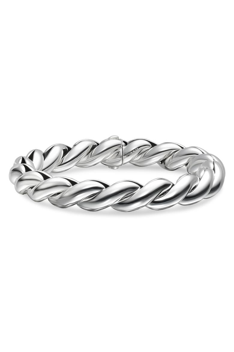 Mercer Sculpted Cable Chain Bracelet, Main, color, SILVER