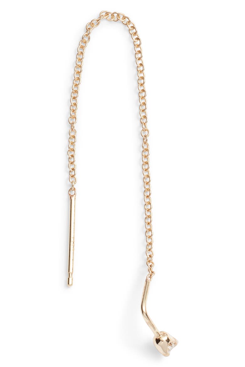 Diamond Threader Earrings, Alternate, color, YELLOW GOLD