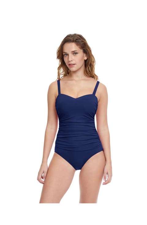 Tutti Frutti D-Cup Scoop Neck Shirred Underwire One Piece