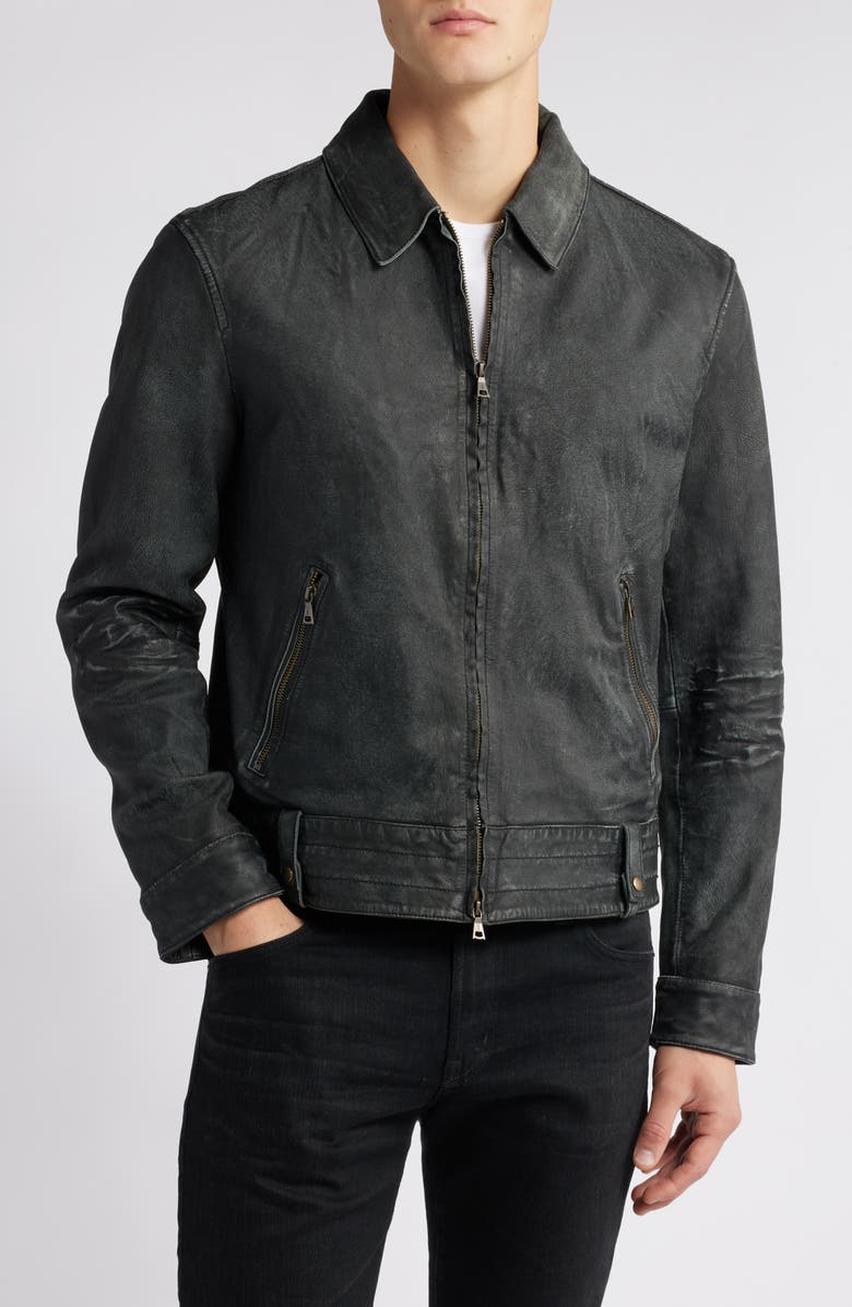 John Varvatos Sorcha Heritage Leather Jacket, Alternate, color, 