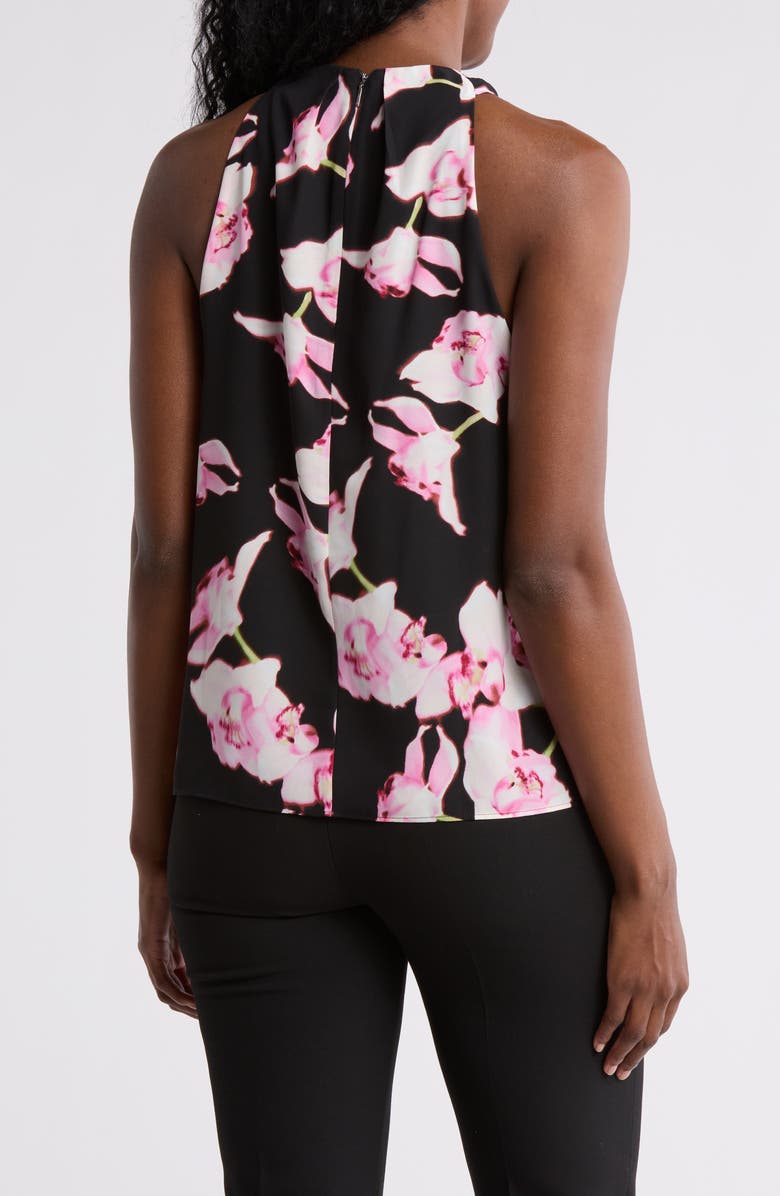 Calvin Klein Floral Halter Neck Sleeveless Top, Alternate, color,
