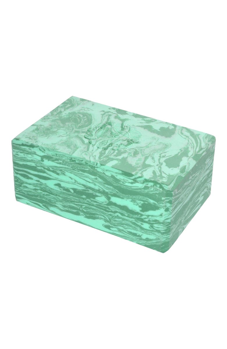 Hugger Mugger 4 in. Marbled Foam Yoga Block, Alternate, color, Sea Green