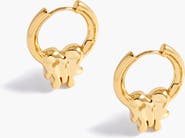 YOJ Loff It Mini Charm Hoops In Gold