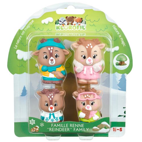Timber Tots Gla Gla Reindeer Family 4 Mini Figures, 18mo+ In Multi