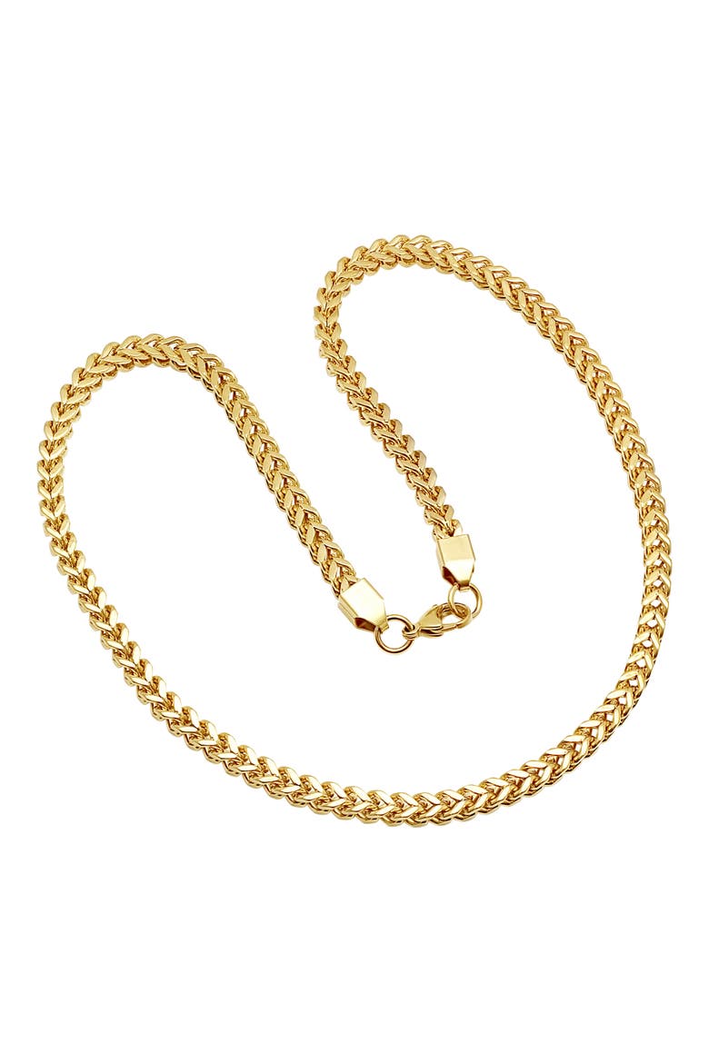 18K Gold Plated Stainless Steel Curb Chain Necklace, Alternate, color, YELLOW