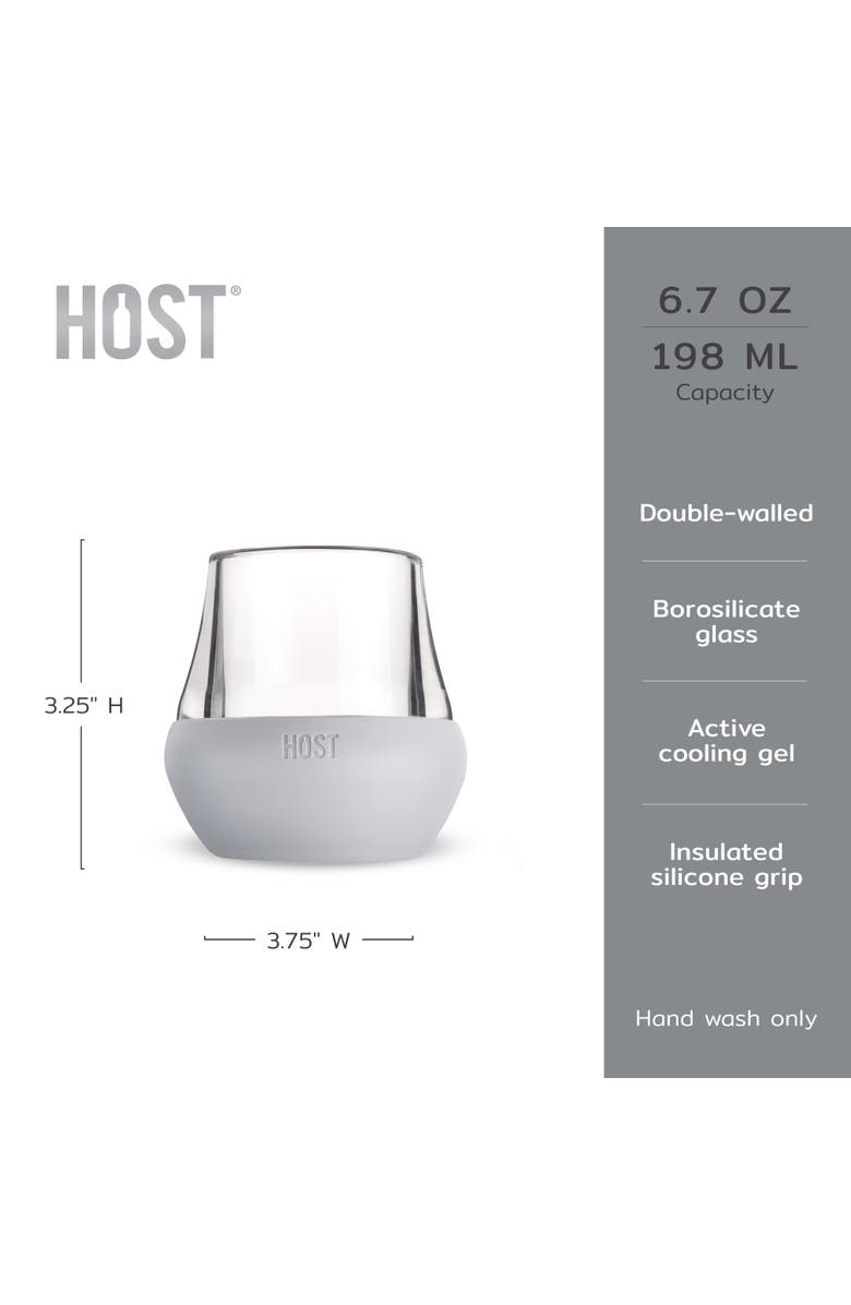HOST Glass FREEZE Tasting Cooling Cup Set of 2, Alternate, color, Gray
