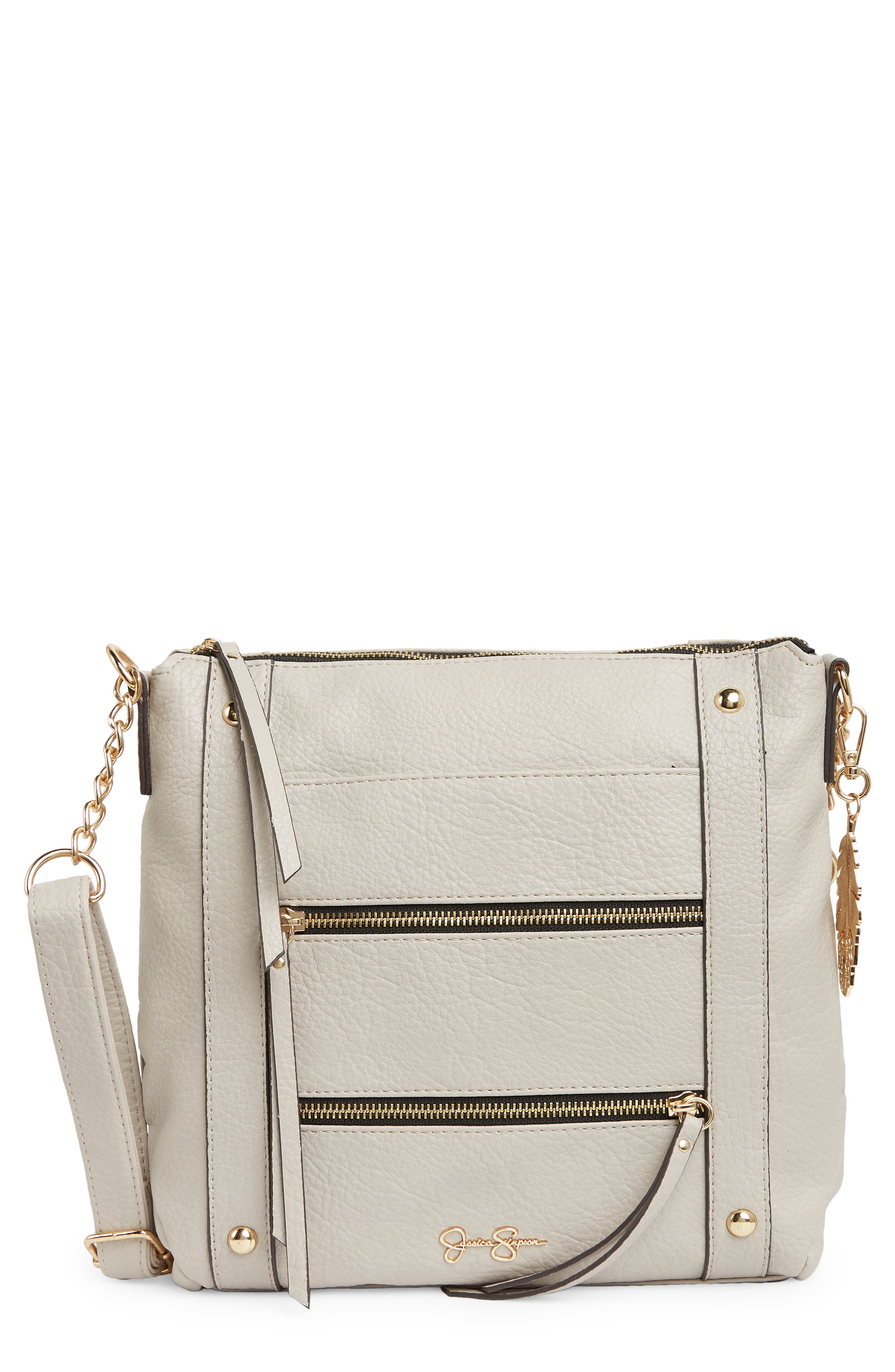 Jessica Simpson Delaney Faux Leather Crossbody Bag, Main, color, 