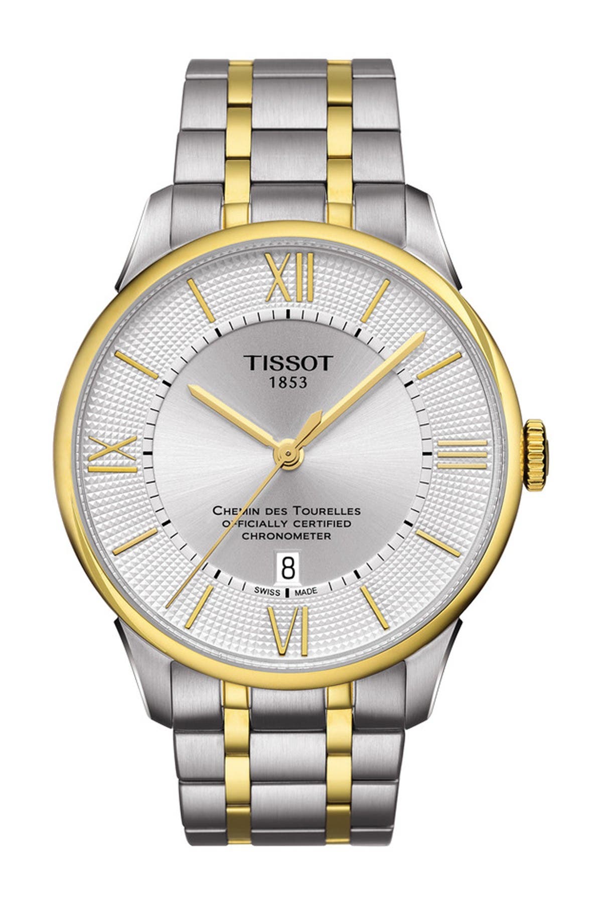 Tissot Men's Chemin des Tourelles Powermatic 80 Two-Tone Bracelet Watch, 42mm
