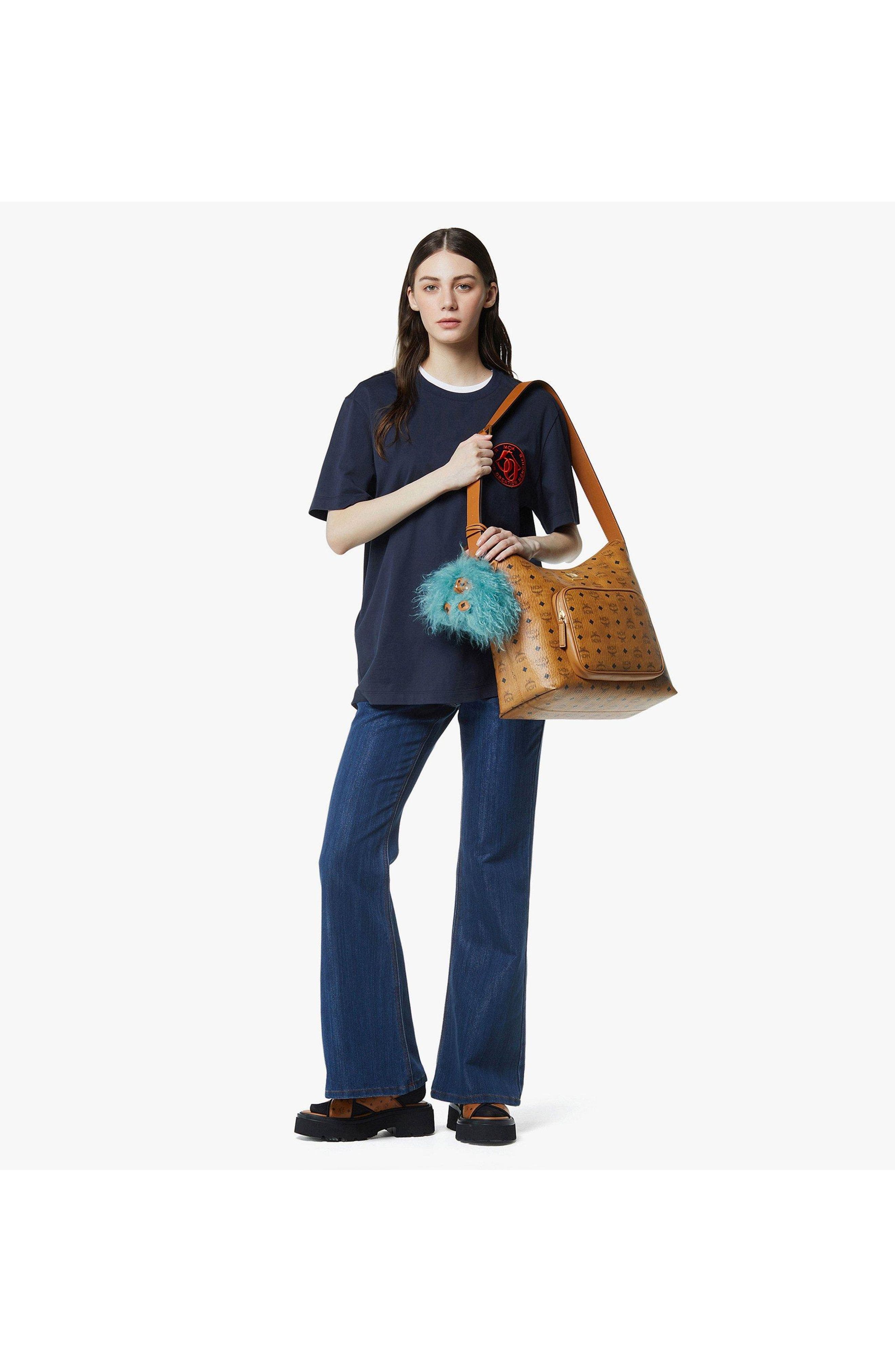 X-Large Aren Zip Hobo in Visetos, Alternate, color, Cognac