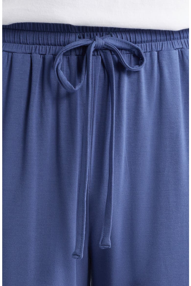 Moonlight Modal Blend Drawstring Lounge Shorts, Alternate, color, BLUE INDIGO