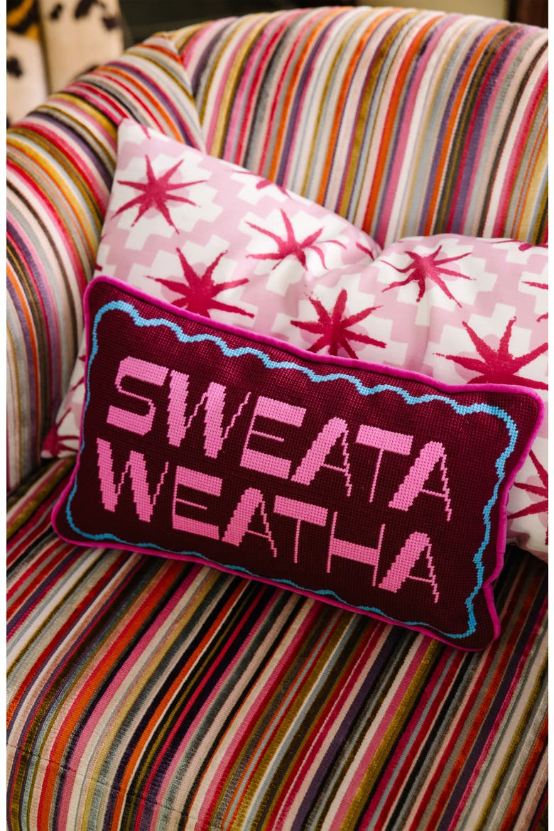 Needlepoint Pillow, Alternate, color, Sweata Weatha