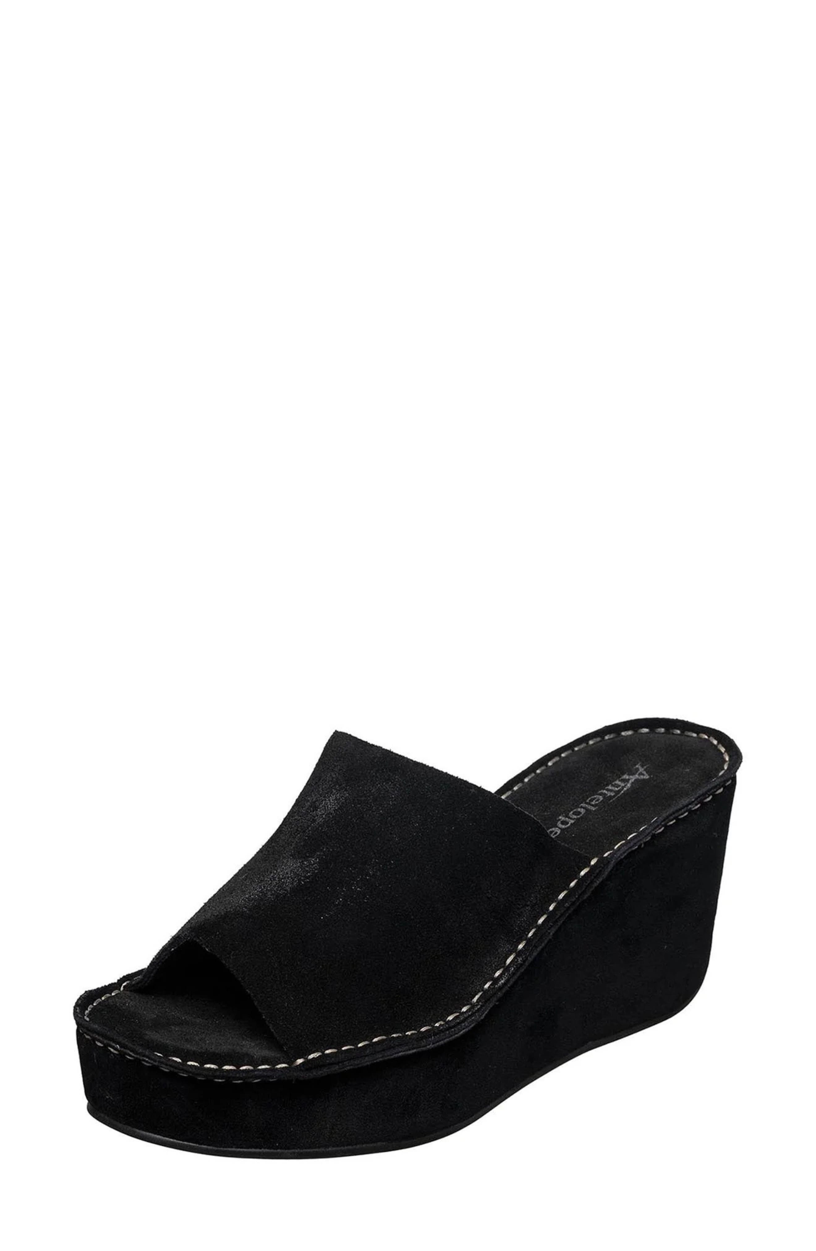ANTELOPE Wesley Platform Wedge Sandal, Main, color, Black
