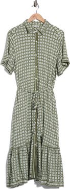MAX STUDIO Short Sleeve Maxi Shirtdress