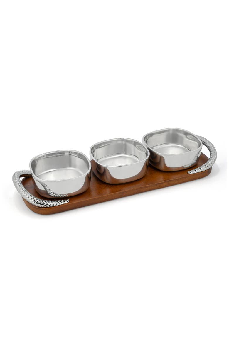 Condiment Trio Set, Main, color, BROWN