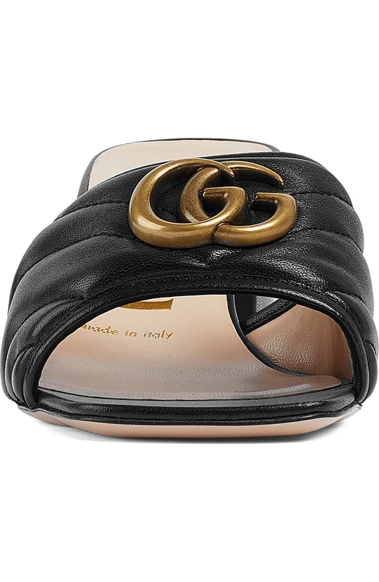 Gucci GG Chevron Matelassé Slide Sandal, Alternate, color,