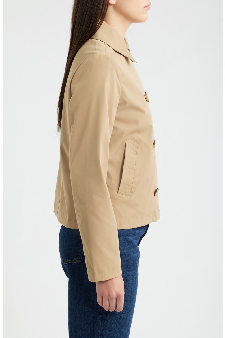Reversible Crop Double Breasted Rain Jacket, Alternate, color, MINICHECK