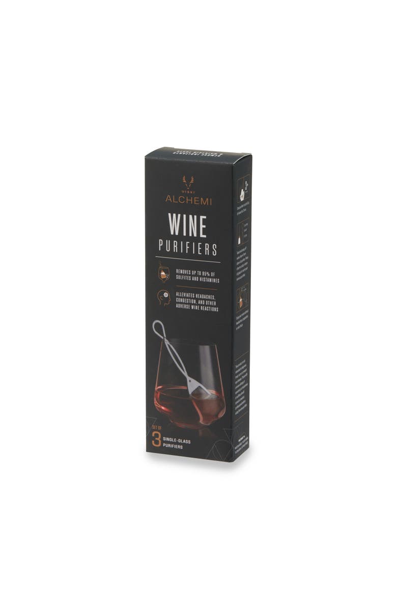 Viski Alchemi Wine Purifiers Set of 3, Main, color, Silver