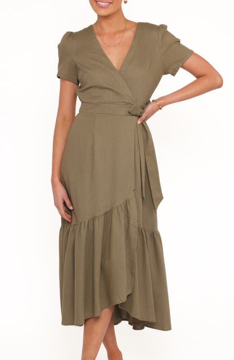 Leontine Wrap Midi Dress