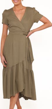 Petal & Pup Leontine Wrap Midi Dress