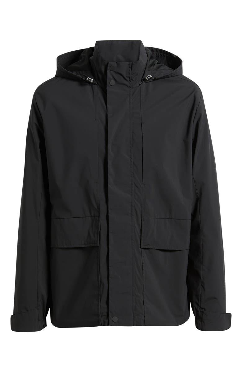Brooklyn Industries Hooded Utility Jacket, Main, color, Jet Black