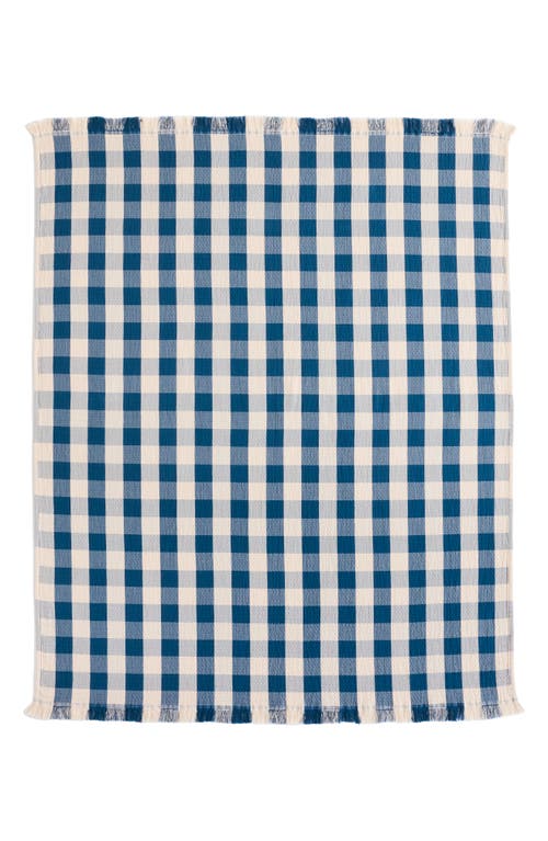 Pendleton Reversible Fringe Organic Cotton Throw In Blue