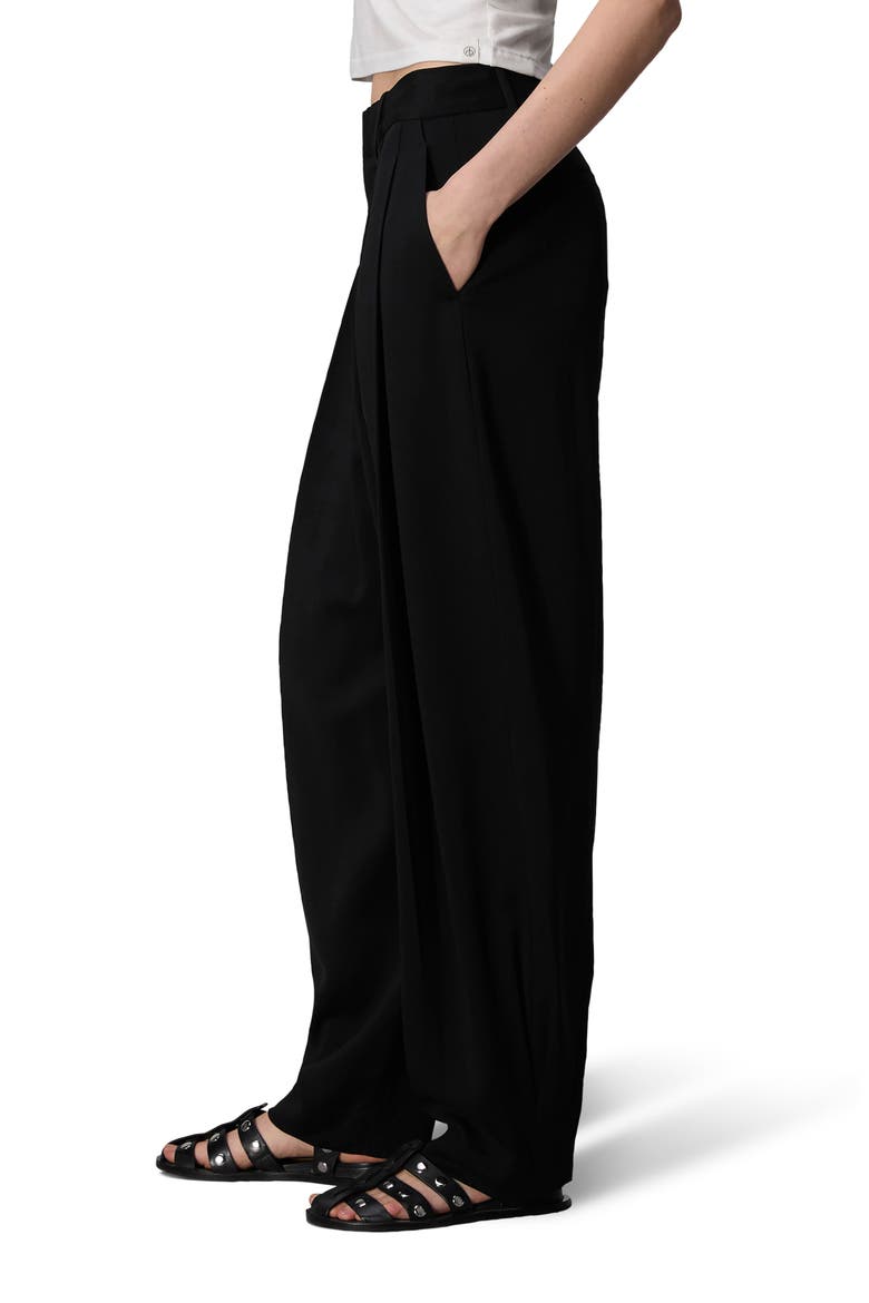Cecily Crepe Pants, Alternate, color, BLACK