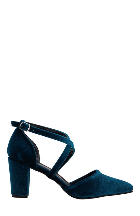 Sina Criss Cross High Block Heels